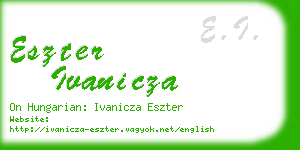 eszter ivanicza business card